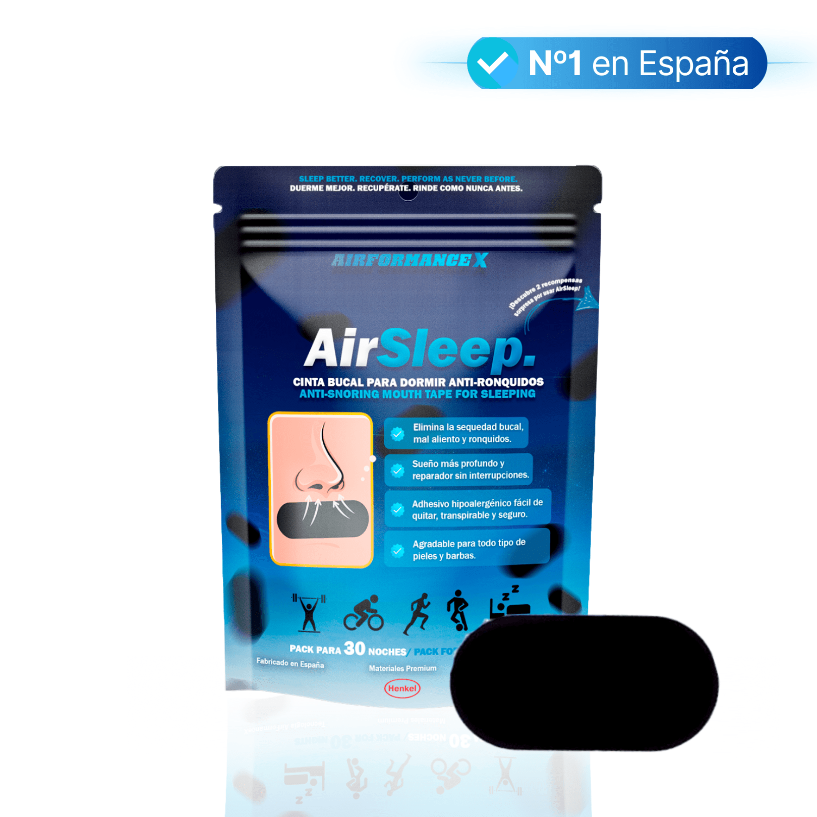 AirSleep® Cinta Bucal Anti-Ronquidos