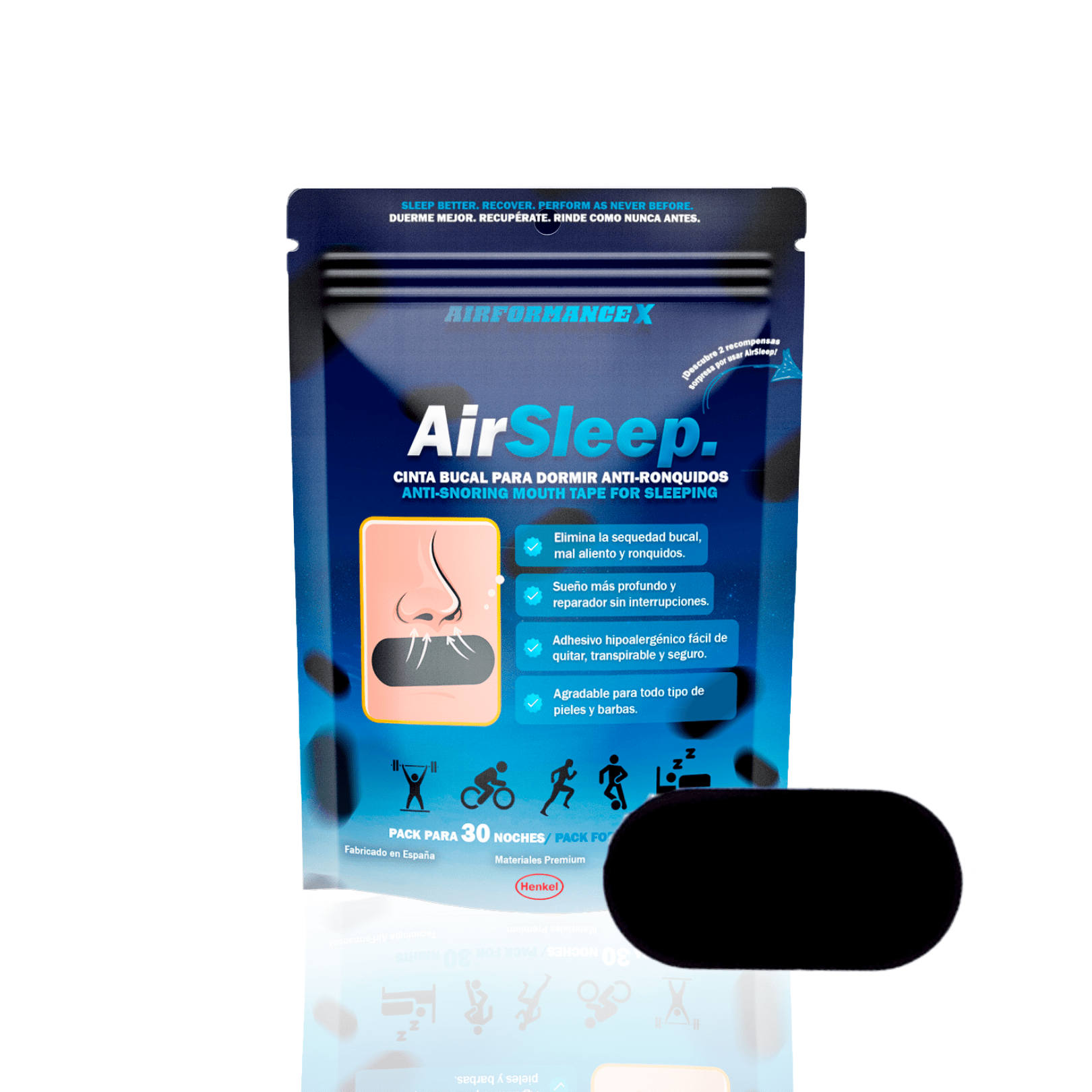 [GRATIS] 30 AirSleep® Cinta Bucal Anti-Ronquidos
