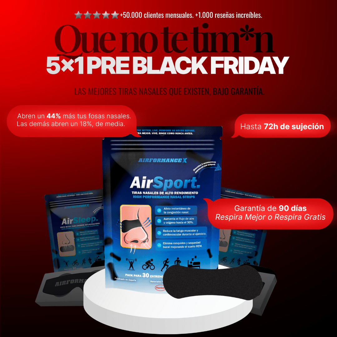5x1 AirSport® Tiras Nasales de Alto Rendimiento