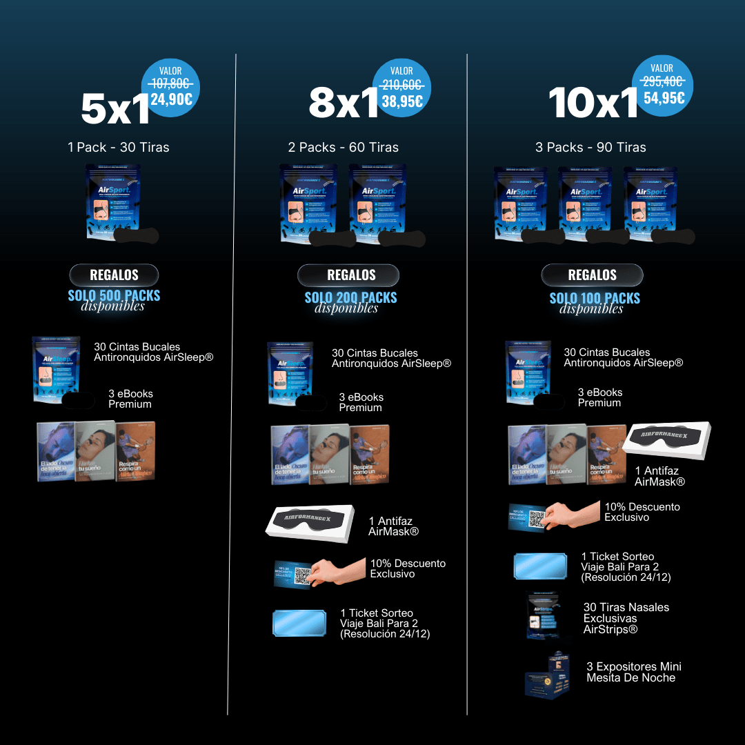 AirSport® Tiras Nasales de Alto Rendimiento