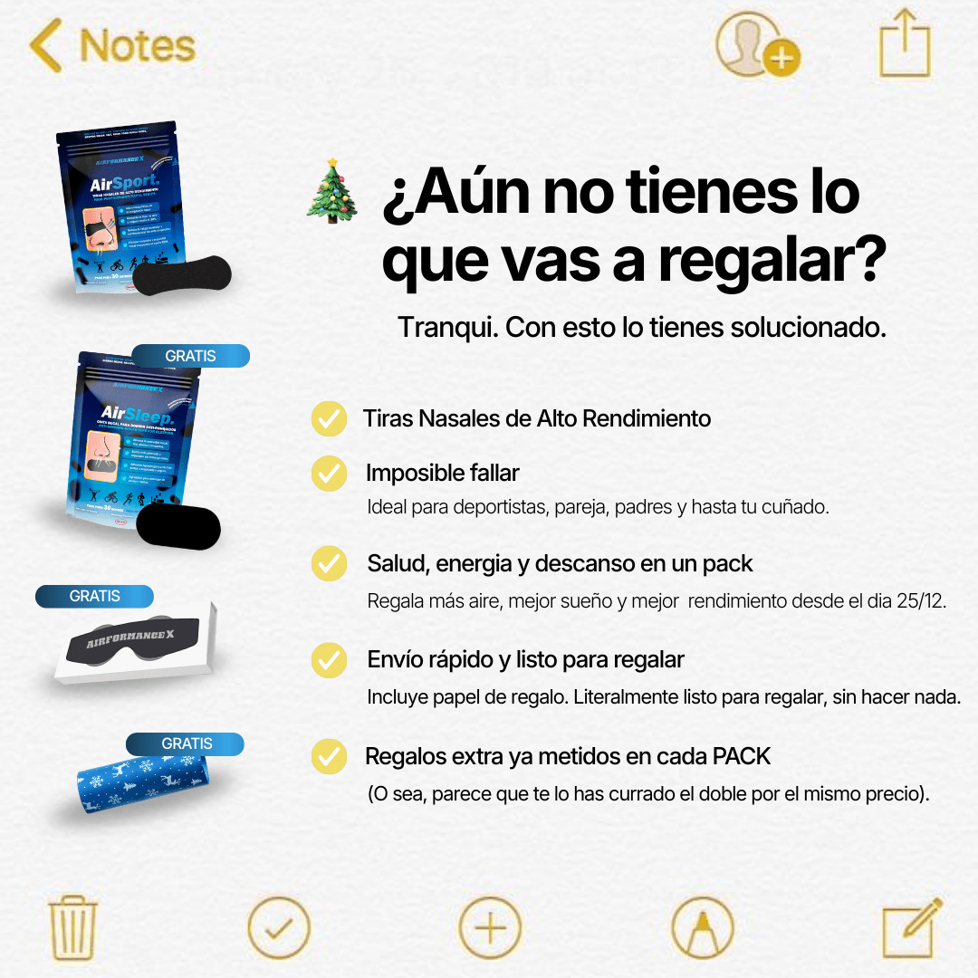 AirSport® Tiras Nasales de Alto Rendimiento